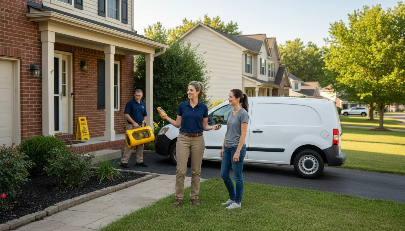 Residential water damage restoration in Sheridan, MO